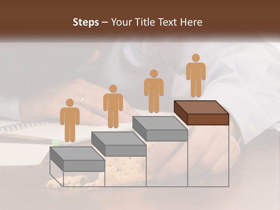 A Man Eating A Piece Of Pizza On Top Of A Wooden Table PowerPoint Template