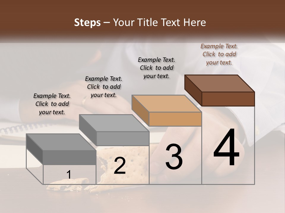 A Man Eating A Piece Of Pizza On Top Of A Wooden Table PowerPoint Template