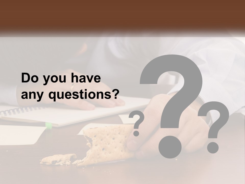 A Man Eating A Piece Of Pizza On Top Of A Wooden Table PowerPoint Template