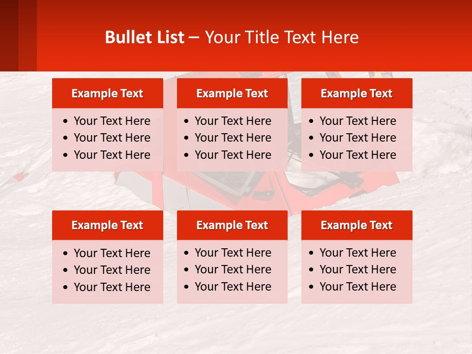 An Orange Snow Plow Is In The Snow PowerPoint Template