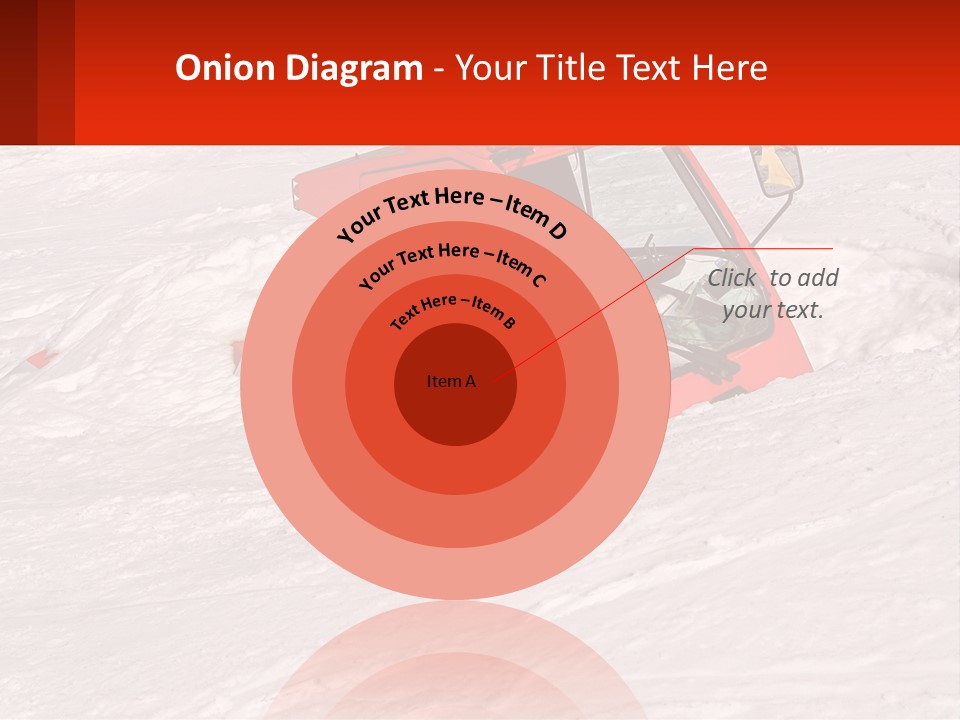 An Orange Snow Plow Is In The Snow PowerPoint Template