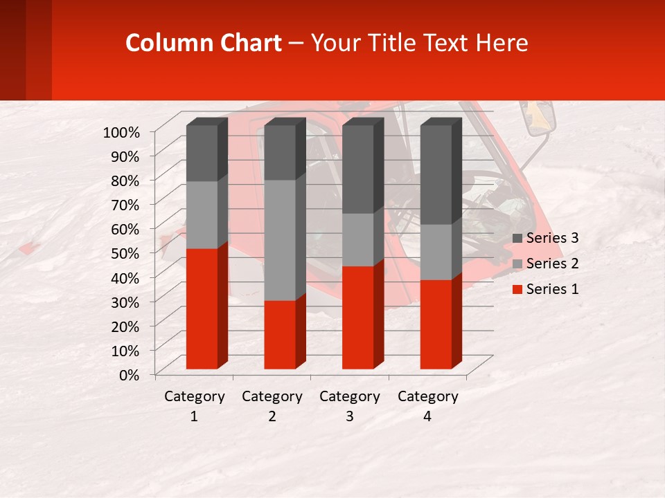 An Orange Snow Plow Is In The Snow PowerPoint Template