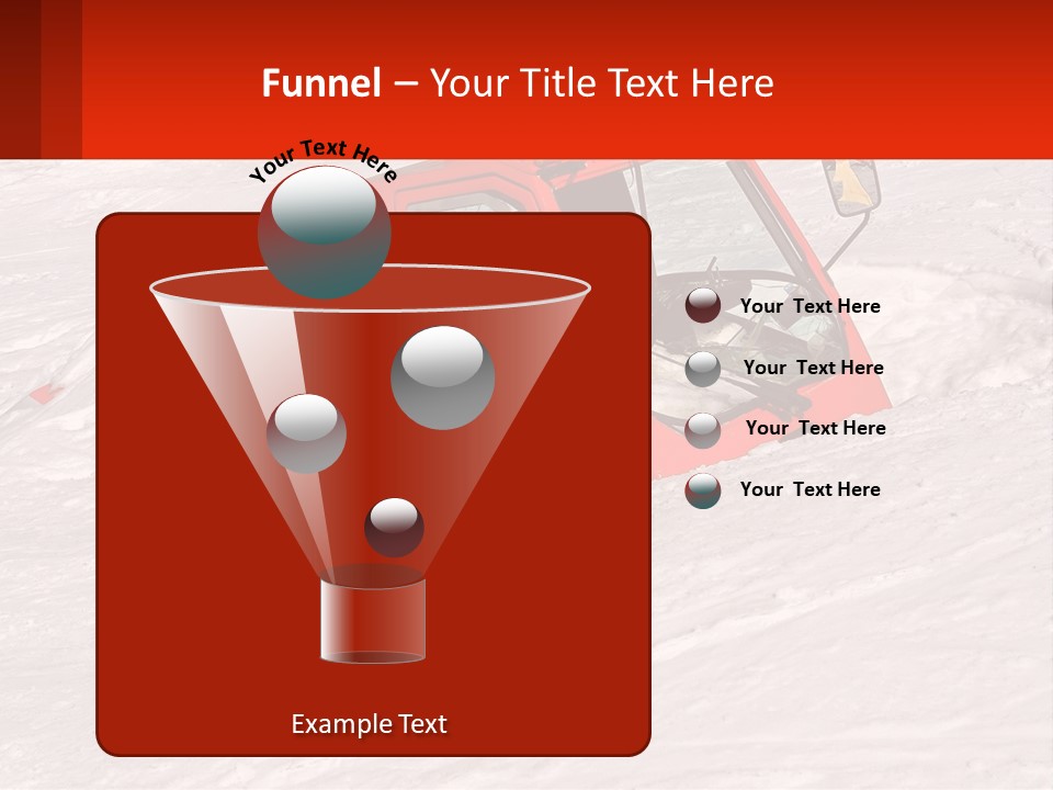 An Orange Snow Plow Is In The Snow PowerPoint Template