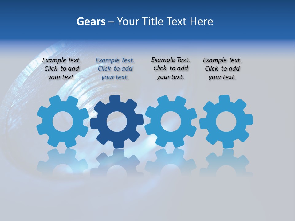 A Metal Object With A Blue Light On It PowerPoint Template