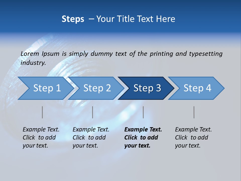 A Metal Object With A Blue Light On It PowerPoint Template