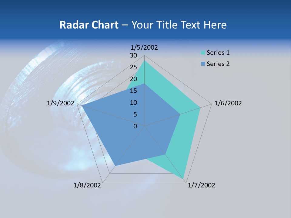 A Metal Object With A Blue Light On It PowerPoint Template