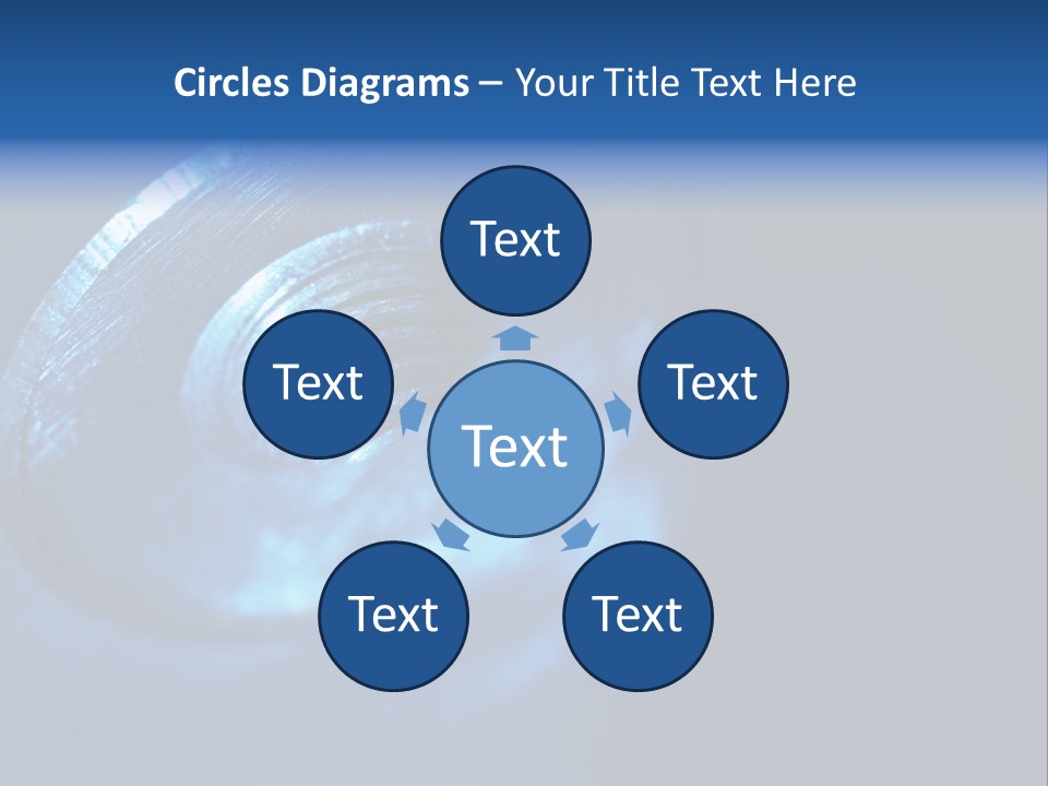 A Metal Object With A Blue Light On It PowerPoint Template