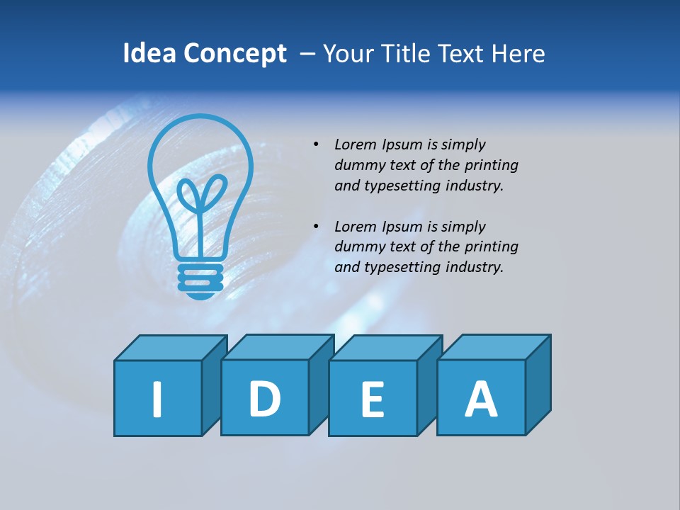 A Metal Object With A Blue Light On It PowerPoint Template