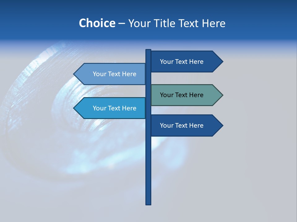 A Metal Object With A Blue Light On It PowerPoint Template