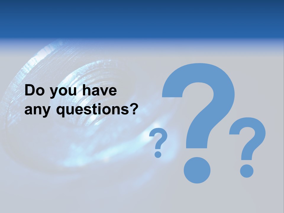 A Metal Object With A Blue Light On It PowerPoint Template