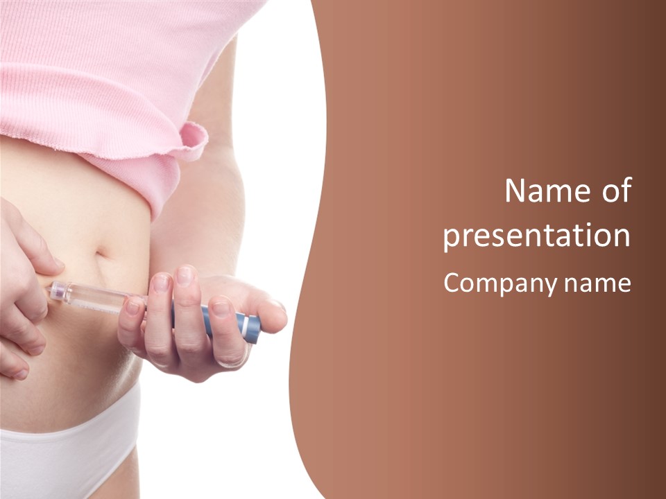 A Woman Is Holding A Sy In Her Stomach PowerPoint Template
