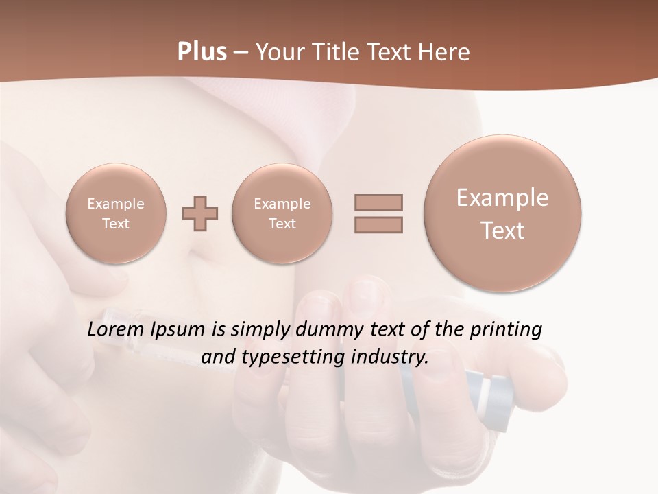 A Woman Is Holding A Sy In Her Stomach PowerPoint Template