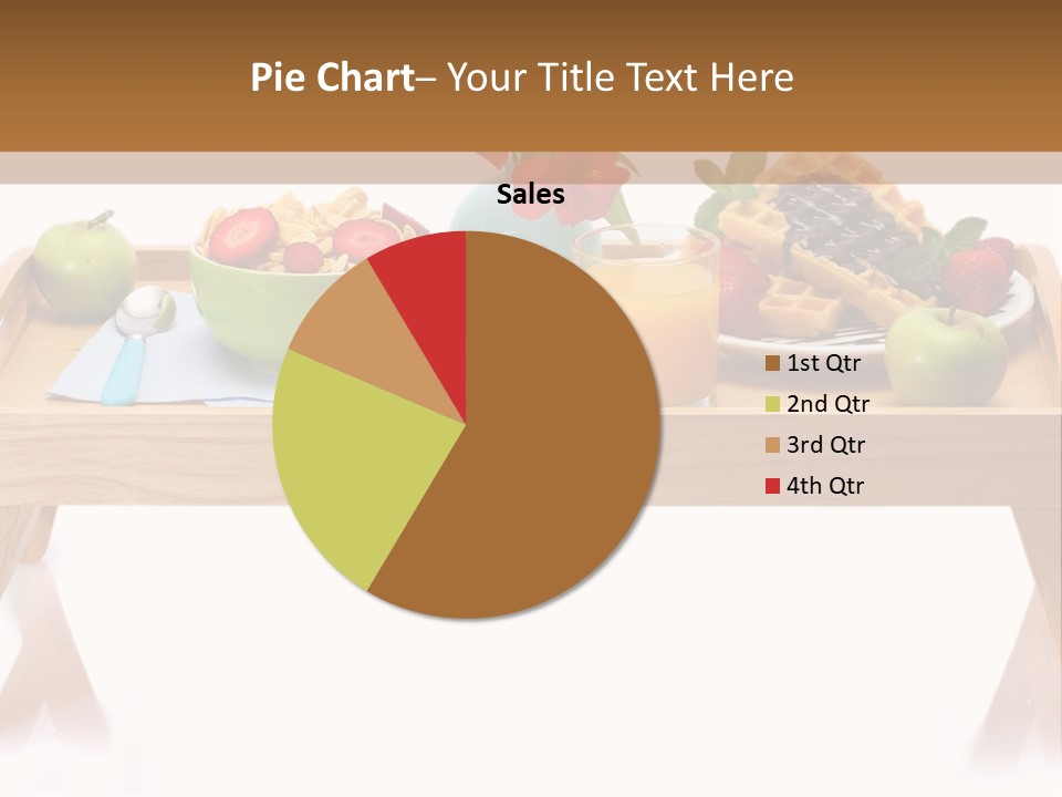 A Wooden Table Topped With A Bowl Of Fruit And A Plate Of Waffles PowerPoint Template