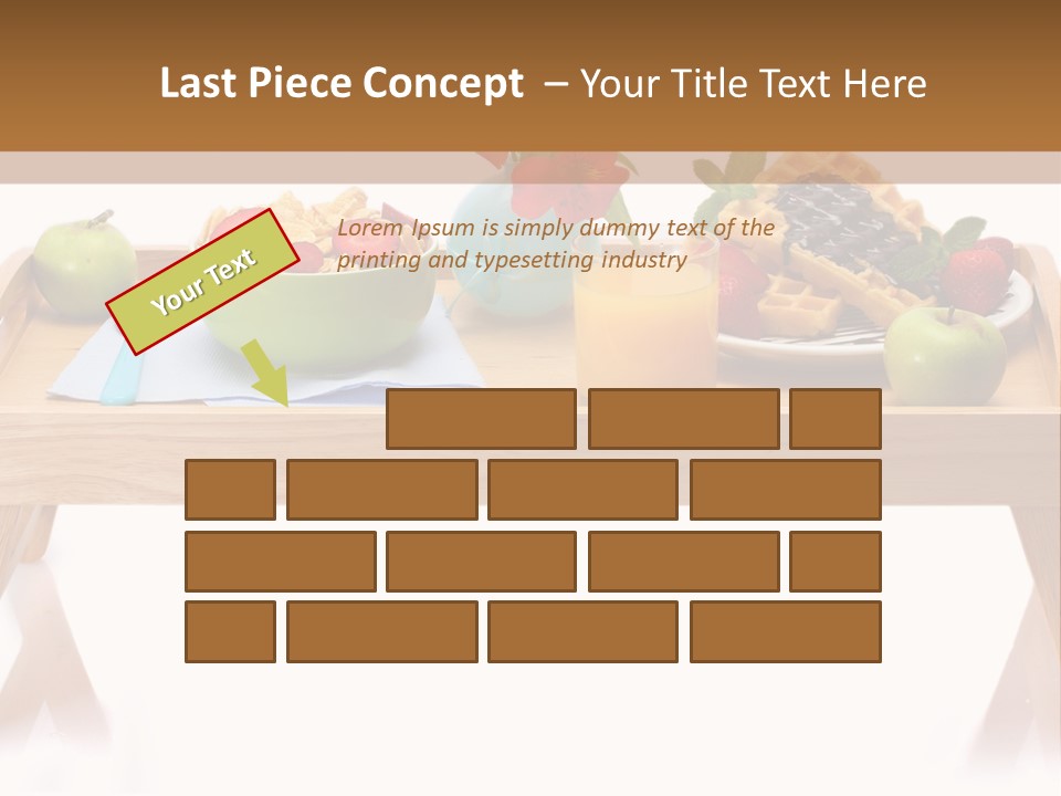 A Wooden Table Topped With A Bowl Of Fruit And A Plate Of Waffles PowerPoint Template
