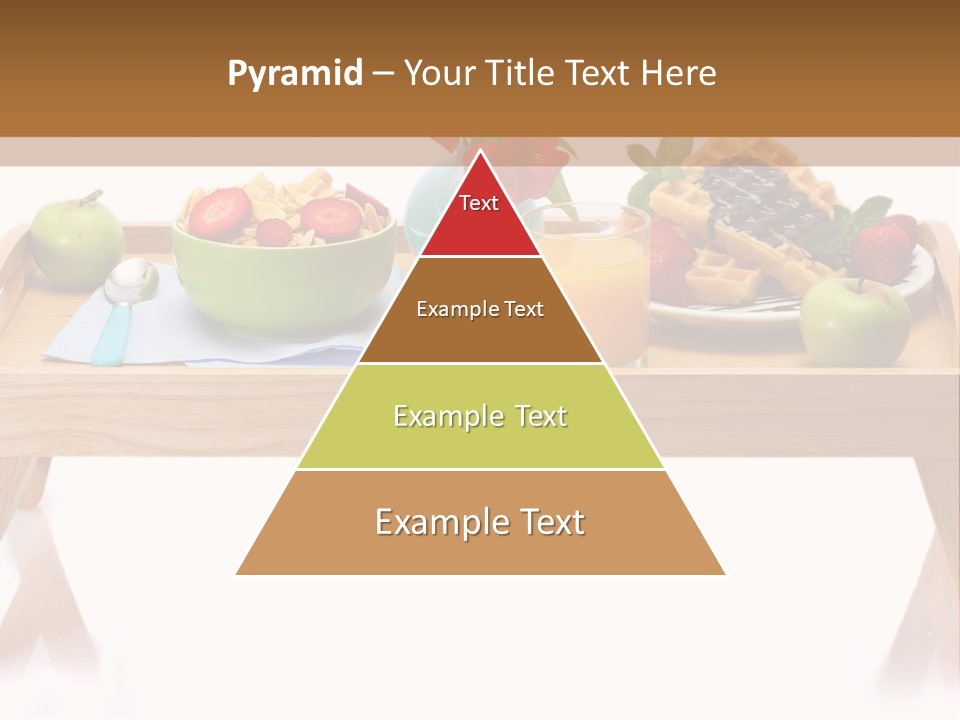 A Wooden Table Topped With A Bowl Of Fruit And A Plate Of Waffles PowerPoint Template