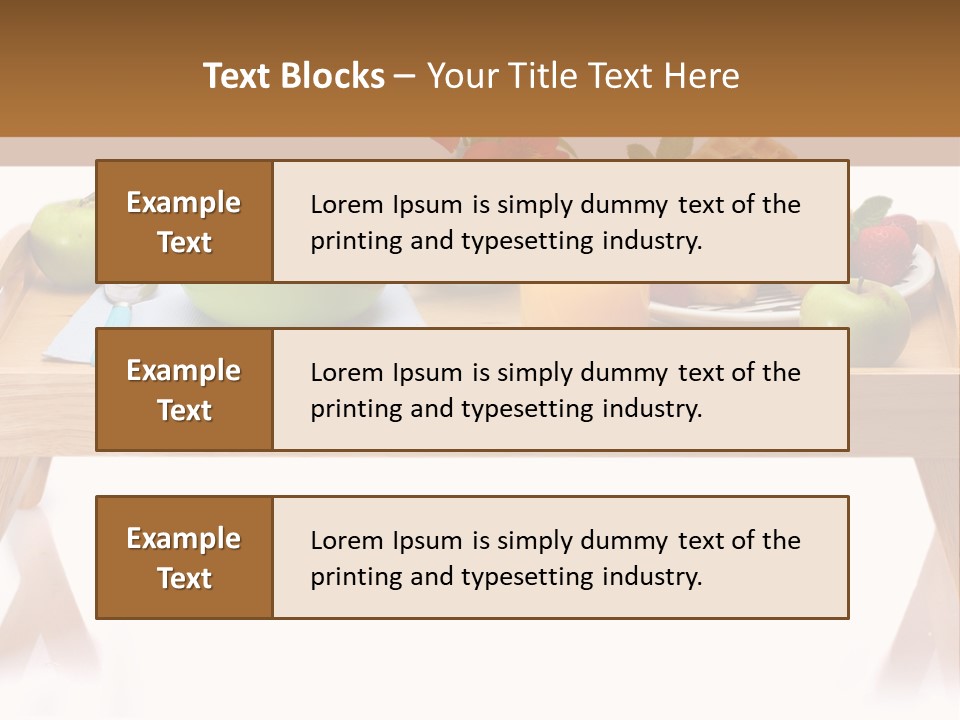 A Wooden Table Topped With A Bowl Of Fruit And A Plate Of Waffles PowerPoint Template