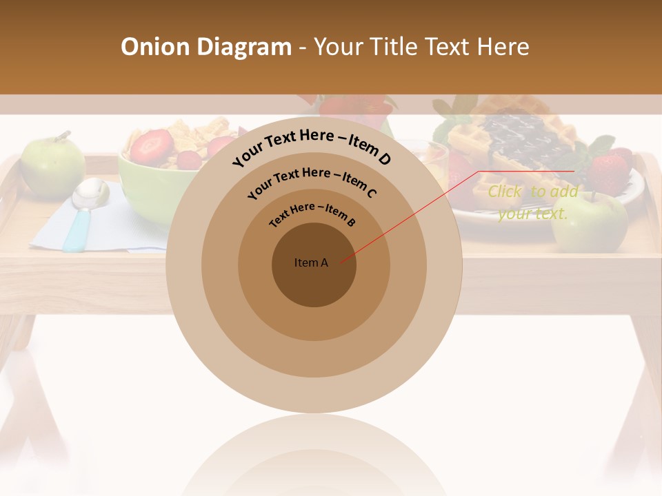 A Wooden Table Topped With A Bowl Of Fruit And A Plate Of Waffles PowerPoint Template