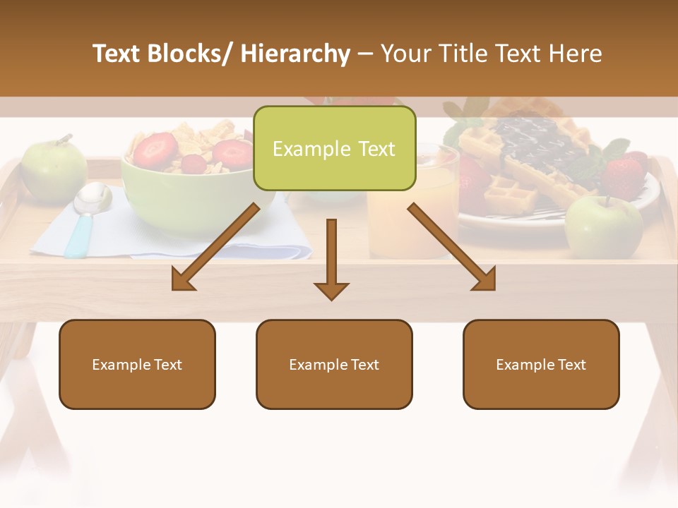 A Wooden Table Topped With A Bowl Of Fruit And A Plate Of Waffles PowerPoint Template