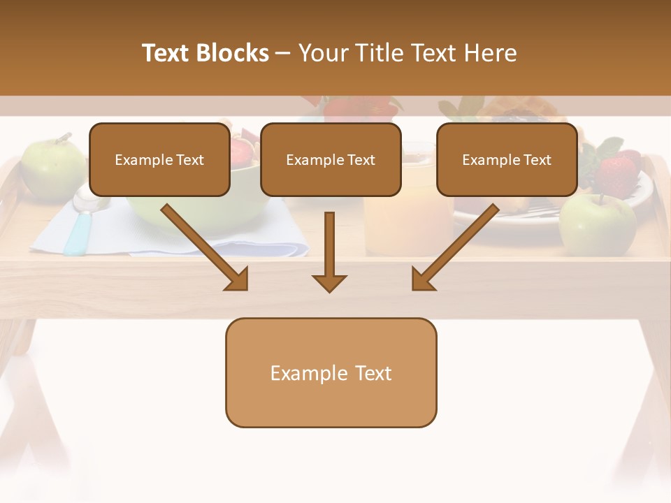 A Wooden Table Topped With A Bowl Of Fruit And A Plate Of Waffles PowerPoint Template