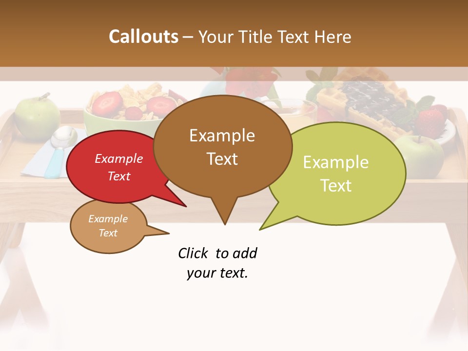 A Wooden Table Topped With A Bowl Of Fruit And A Plate Of Waffles PowerPoint Template