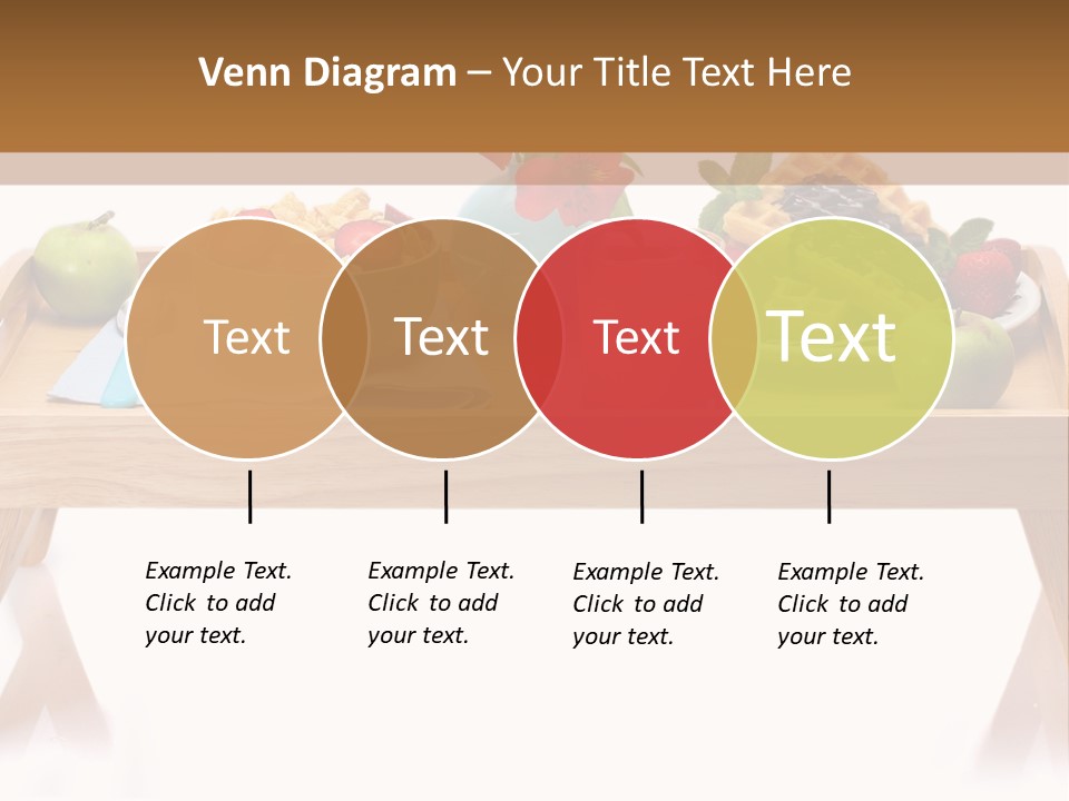 A Wooden Table Topped With A Bowl Of Fruit And A Plate Of Waffles PowerPoint Template
