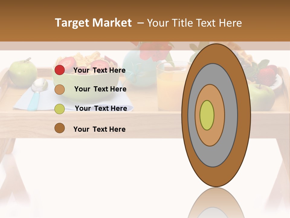 A Wooden Table Topped With A Bowl Of Fruit And A Plate Of Waffles PowerPoint Template