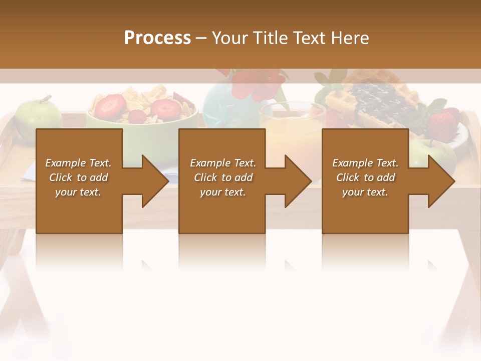 A Wooden Table Topped With A Bowl Of Fruit And A Plate Of Waffles PowerPoint Template