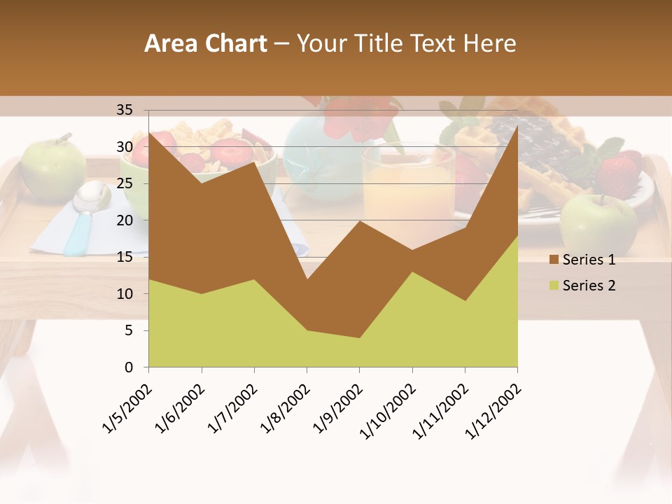 A Wooden Table Topped With A Bowl Of Fruit And A Plate Of Waffles PowerPoint Template