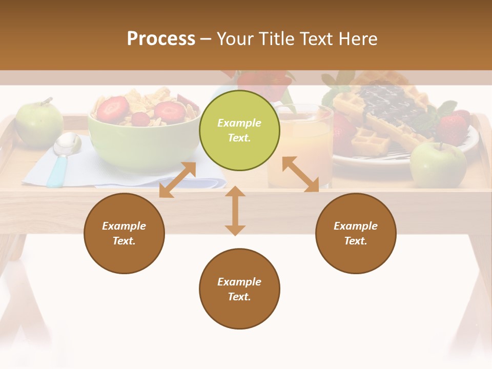 A Wooden Table Topped With A Bowl Of Fruit And A Plate Of Waffles PowerPoint Template