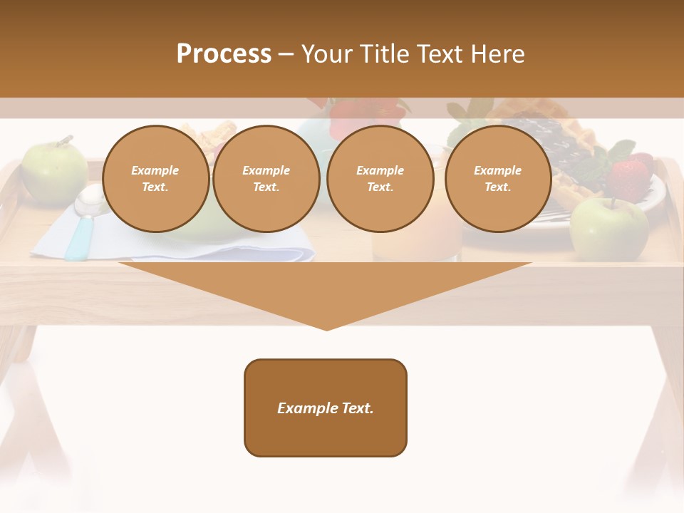 A Wooden Table Topped With A Bowl Of Fruit And A Plate Of Waffles PowerPoint Template