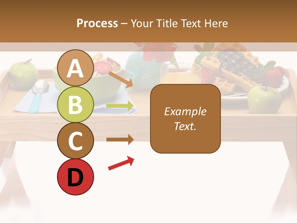 A Wooden Table Topped With A Bowl Of Fruit And A Plate Of Waffles PowerPoint Template