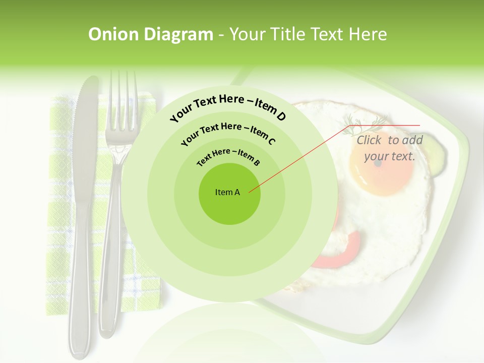 A Plate With A Fried Egg And A Face On It PowerPoint Template