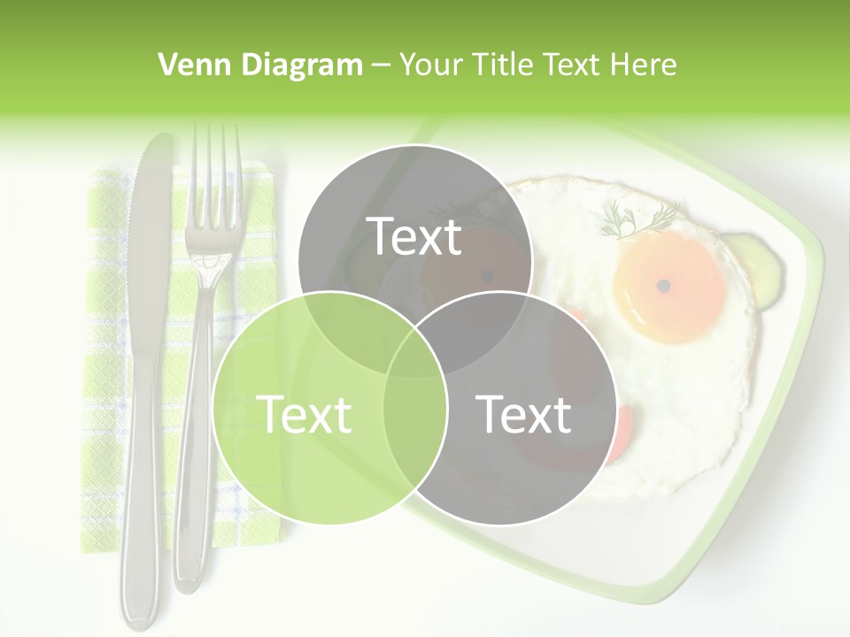 A Plate With A Fried Egg And A Face On It PowerPoint Template