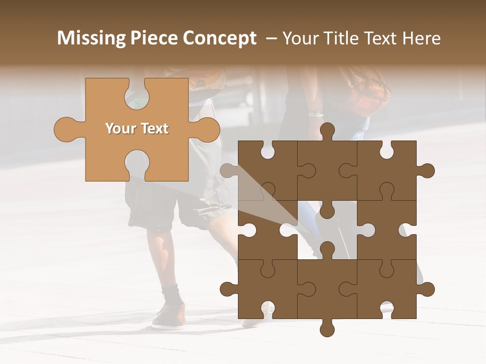 A Man And A Woman Walking Down A Street With Luggage PowerPoint Template