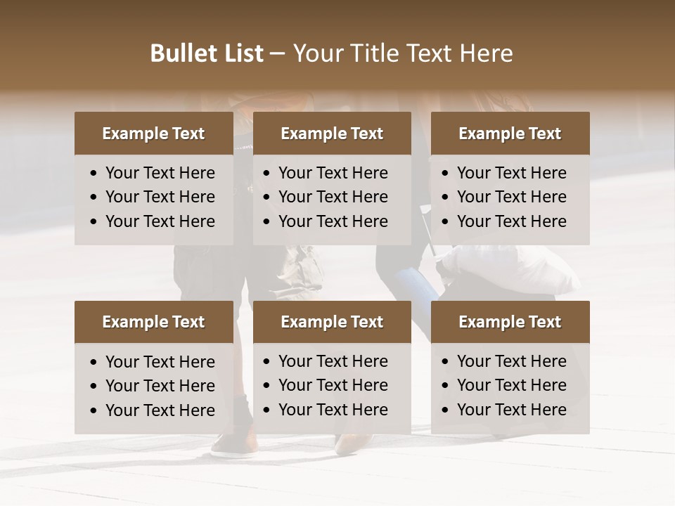 A Man And A Woman Walking Down A Street With Luggage PowerPoint Template