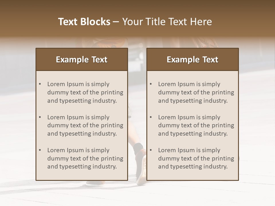 A Man And A Woman Walking Down A Street With Luggage PowerPoint Template