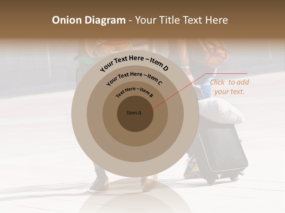 A Man And A Woman Walking Down A Street With Luggage PowerPoint Template