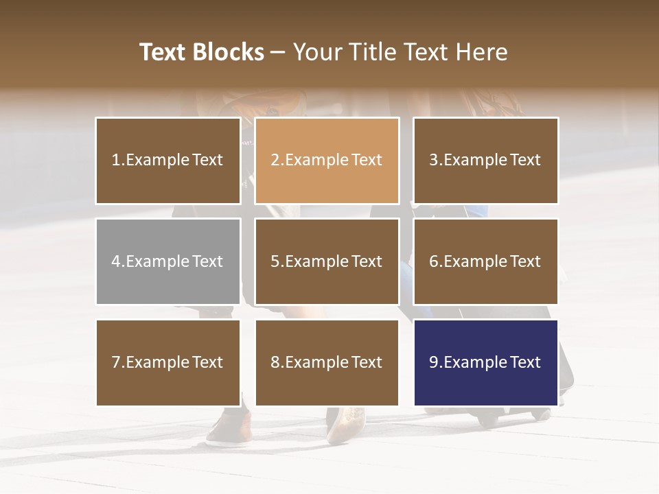 A Man And A Woman Walking Down A Street With Luggage PowerPoint Template