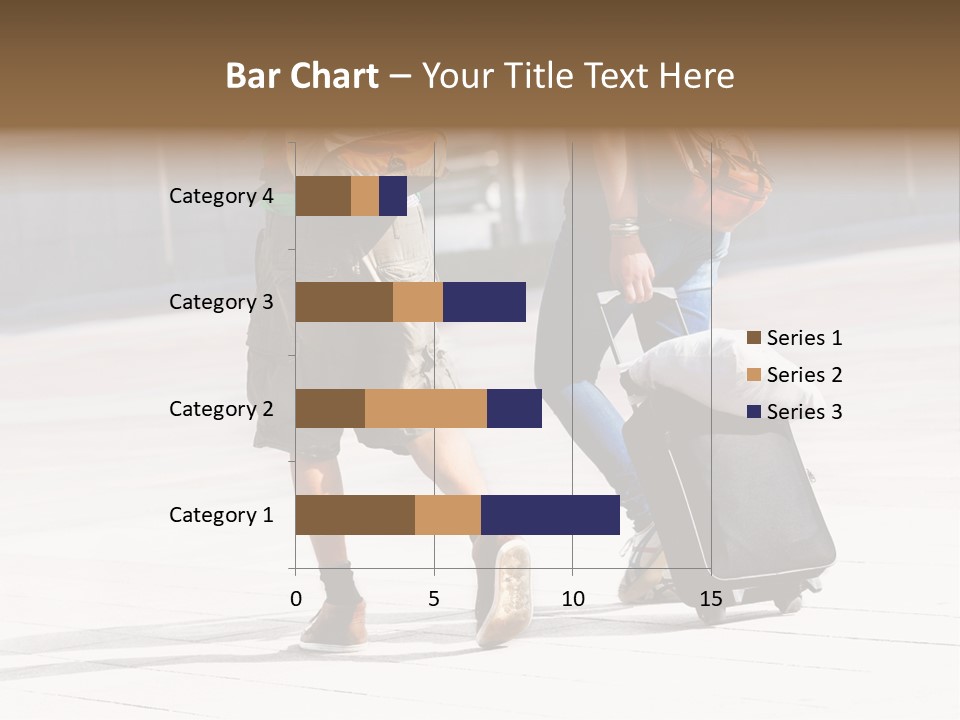 A Man And A Woman Walking Down A Street With Luggage PowerPoint Template