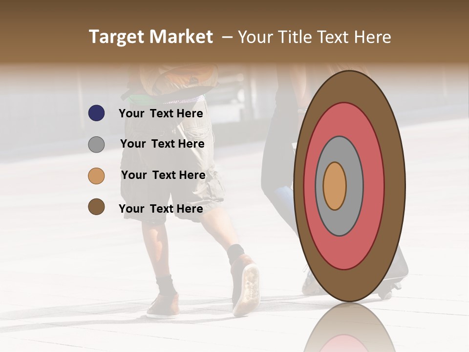 A Man And A Woman Walking Down A Street With Luggage PowerPoint Template