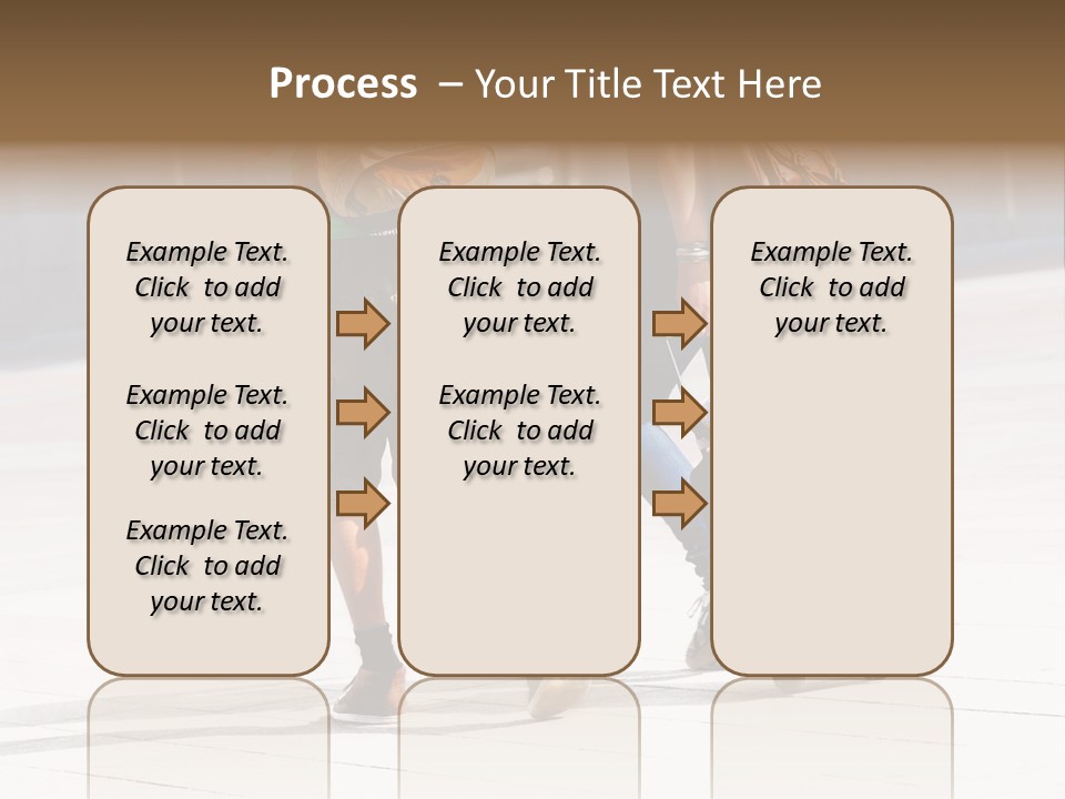 A Man And A Woman Walking Down A Street With Luggage PowerPoint Template