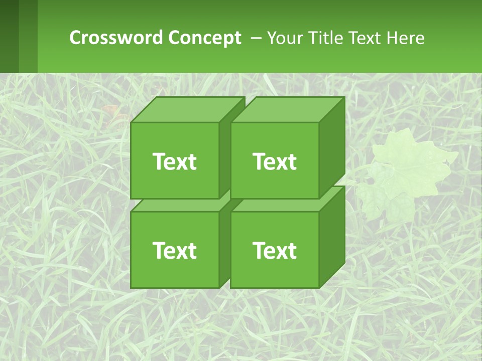 A Green Leafy Plant In The Middle Of Some Grass PowerPoint Template