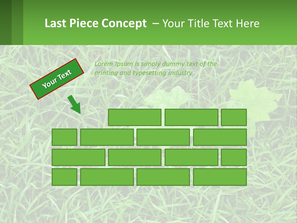 A Green Leafy Plant In The Middle Of Some Grass PowerPoint Template
