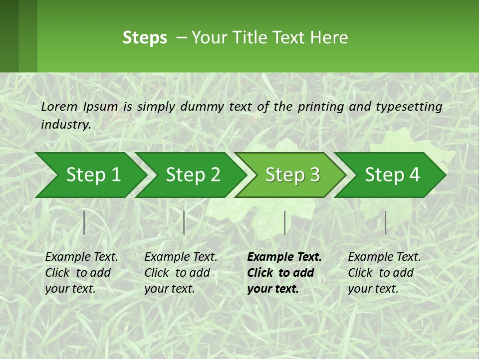 A Green Leafy Plant In The Middle Of Some Grass PowerPoint Template