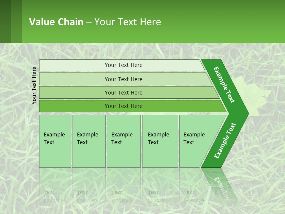 A Green Leafy Plant In The Middle Of Some Grass PowerPoint Template