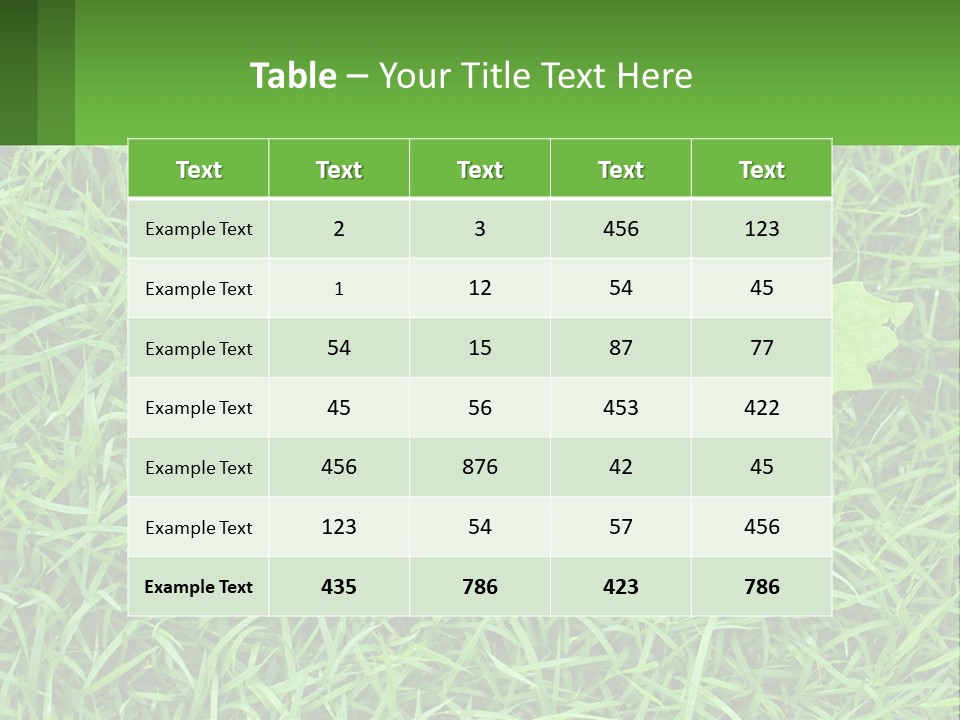 A Green Leafy Plant In The Middle Of Some Grass PowerPoint Template