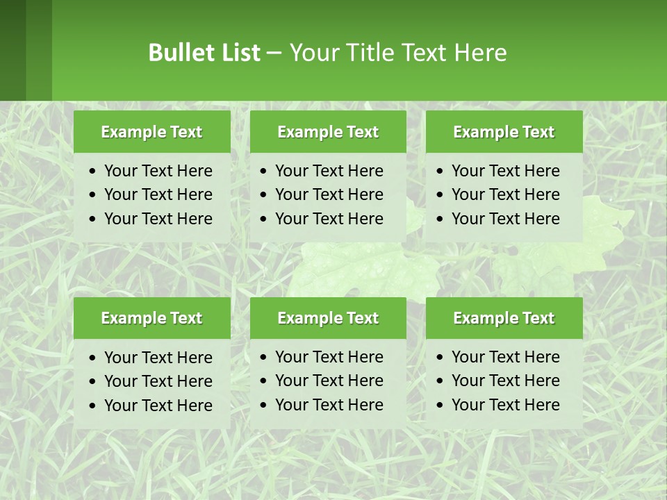 A Green Leafy Plant In The Middle Of Some Grass PowerPoint Template
