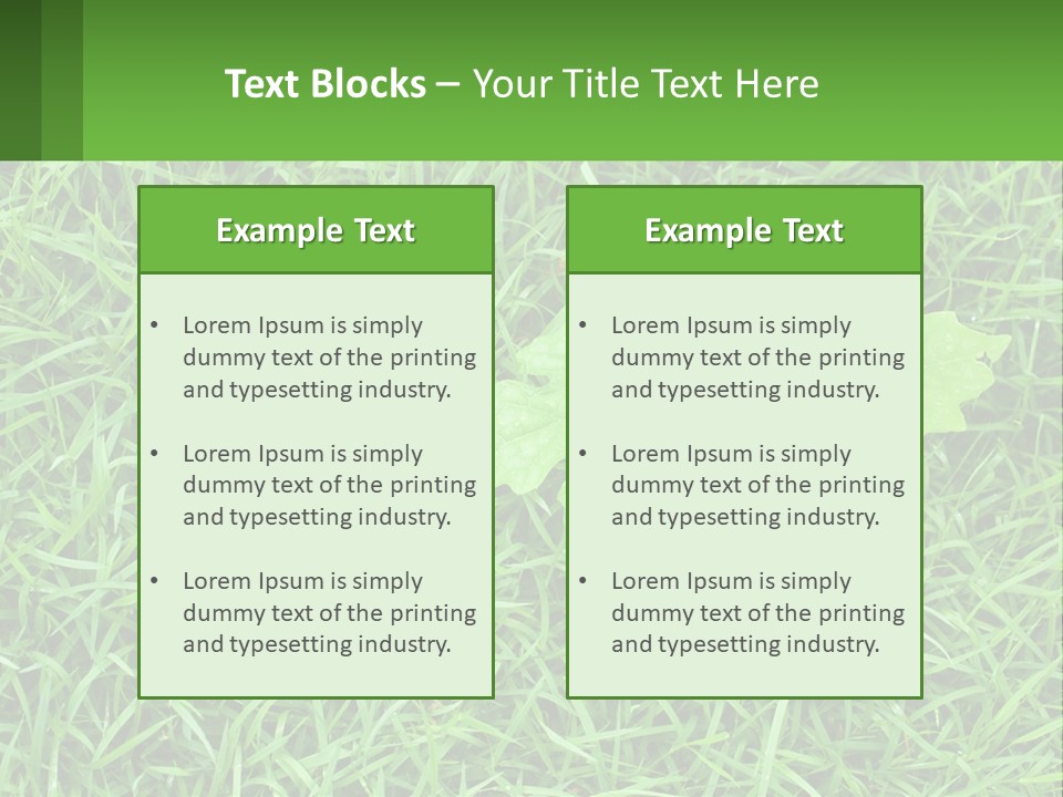 A Green Leafy Plant In The Middle Of Some Grass PowerPoint Template