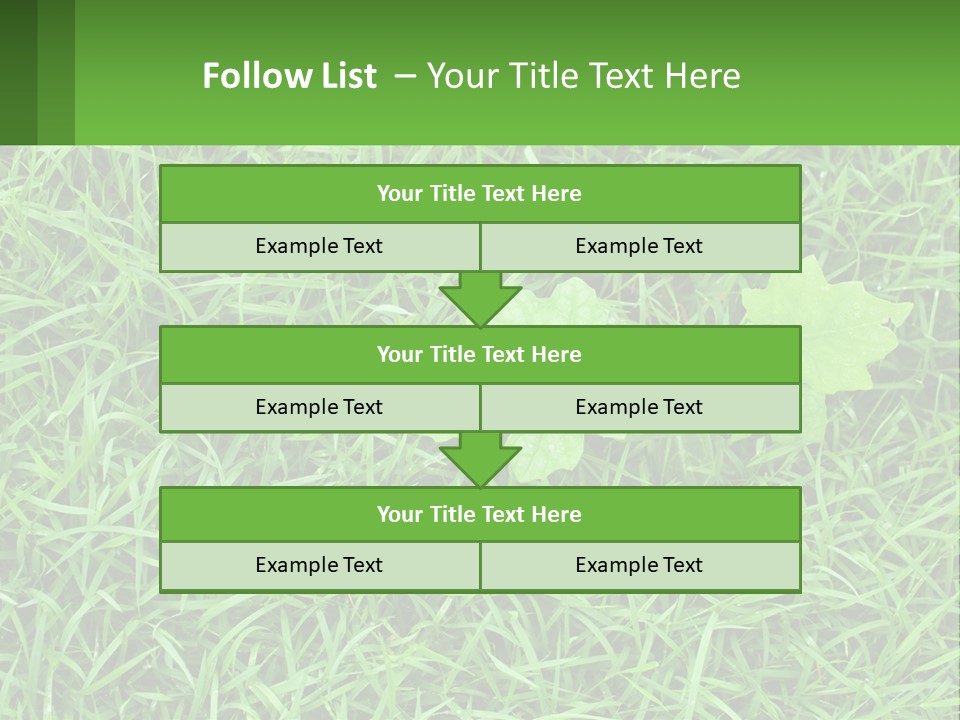 A Green Leafy Plant In The Middle Of Some Grass PowerPoint Template