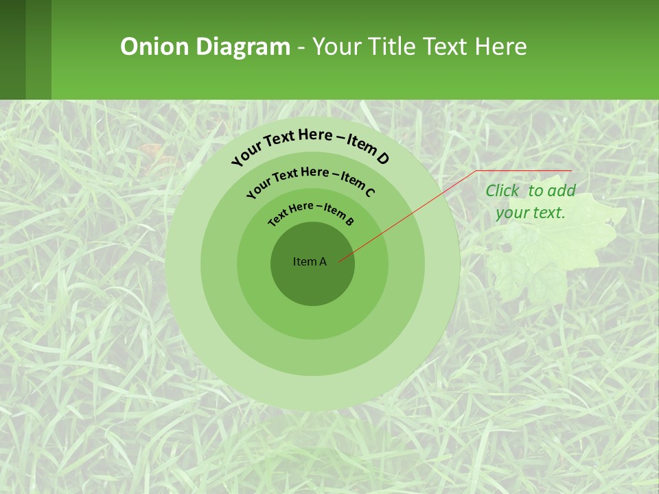 A Green Leafy Plant In The Middle Of Some Grass PowerPoint Template